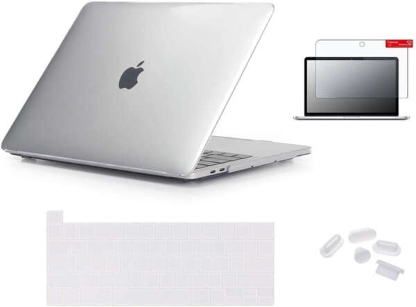 Fyx Front & Back Case for New MacBook Pro 13 inch A2289 / A2251 with Touch Bar & ID 2020 Release Hard Shell Case Cover Set  (Transparent, Laptop Case, Pack of: 4) - Image 4