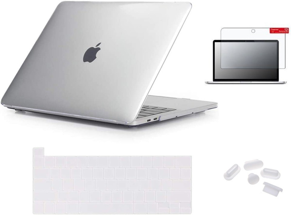 Fyx Front & Back Case for New MacBook Pro 13 inch A2289 / A2251 with Touch Bar & ID 2020 Release Hard Shell Case Cover Set  (Transparent, Laptop Case, Pack of: 4) - Image 4