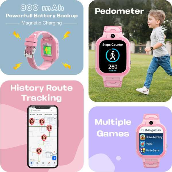 Sekyo Carepal Pro Plus 4G Kids Smartwatch Video Calling, GPS Location, Touch Smartwatch - Image 6