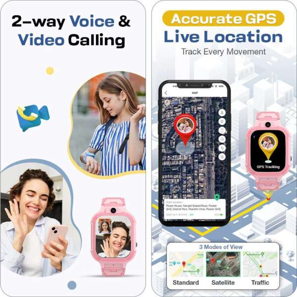 Sekyo Carepal Pro Plus 4G Kids Smartwatch Video Calling, GPS Location, Touch Smartwatch - Image 5