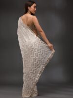 Koskii Embellished Sequinned Pure Georgette Saree - Image 2