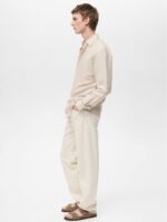 Linen Cotton Striped Cream Shirt - Image 2