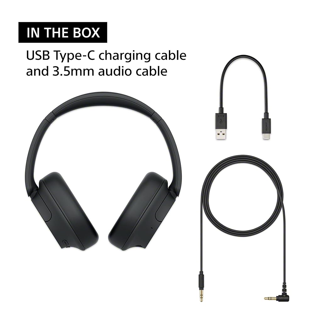 Sony WH-CH720N Wireless Bluetooth Headphones with Mic - Black - Image 3