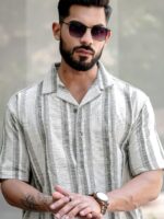 Comfort Striped Oversized Casual Shirt - Image 3