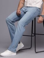 Men Regular Fit Mid-Rise Light Fade Stretchable Jeans