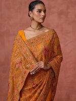 Soch Ethnic Motifs Embroidered Sequinned Pure Georgette Saree - Image 2