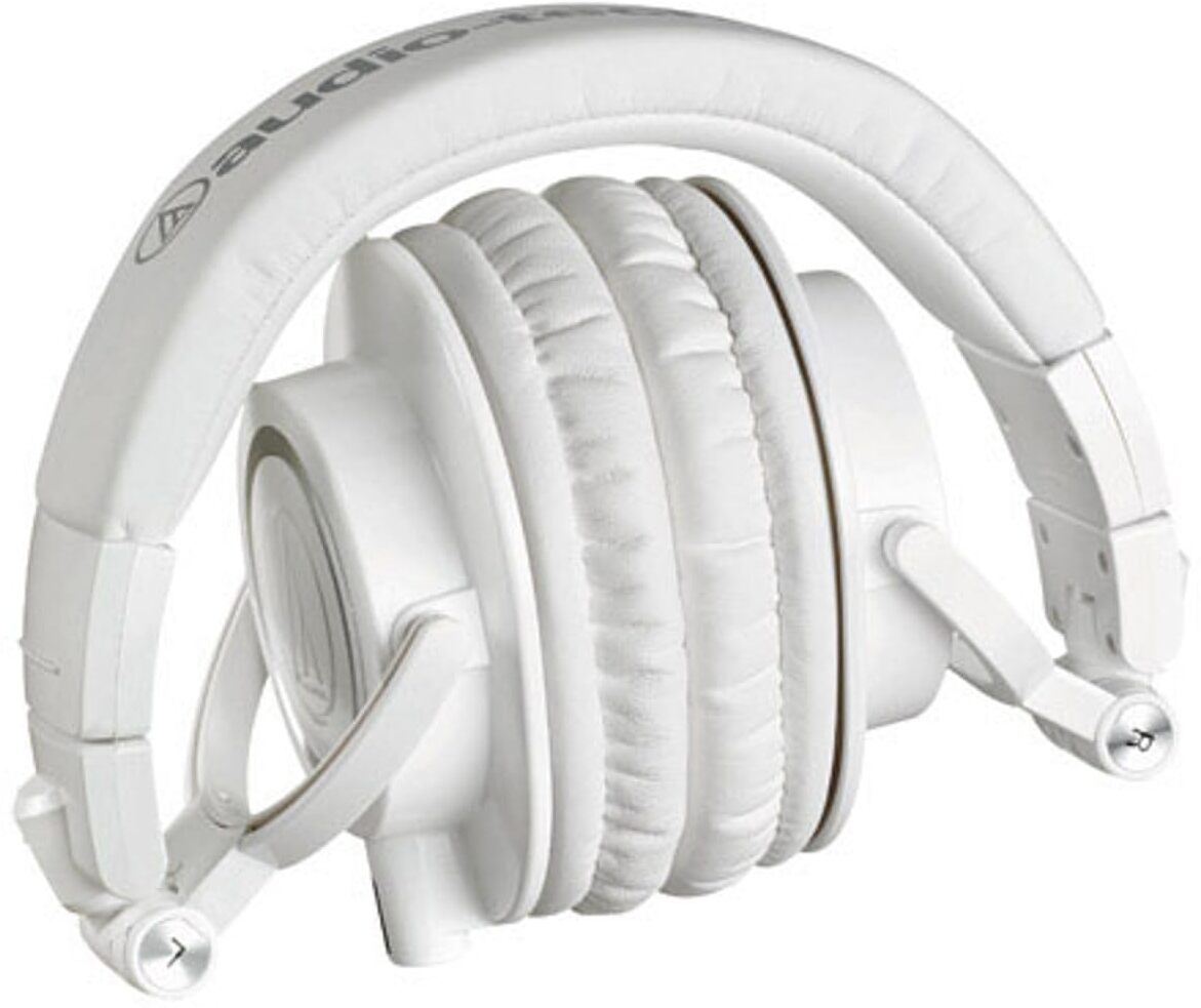 audio-technica ATH-M50XWH Professional Studio Monitor Wired without Mic  (White, On the Ear) - Image 2