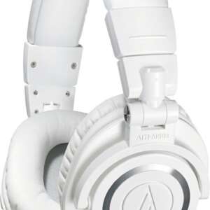 audio-technica ATH-M50XWH Professional Studio Monitor Wired without Mic  (White, On the Ear)