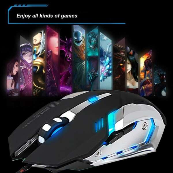 ENTWINO GRENADE USB Wired Optical Gaming Mouse With 6 Keys & RGB Lights 20 Millions Click Button Life Wired Ambidextrous Optical Gaming Mouse  (USB 2.0, Black) - Image 2