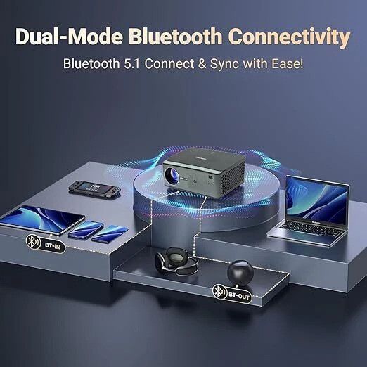 XElectron iProjector 1 Plus (18000 lm / 2 Speaker) with Dolby Sound, Auto Keystone, Netflix Support, 4K HDR Smart Android Projector  (Black1) - Image 2
