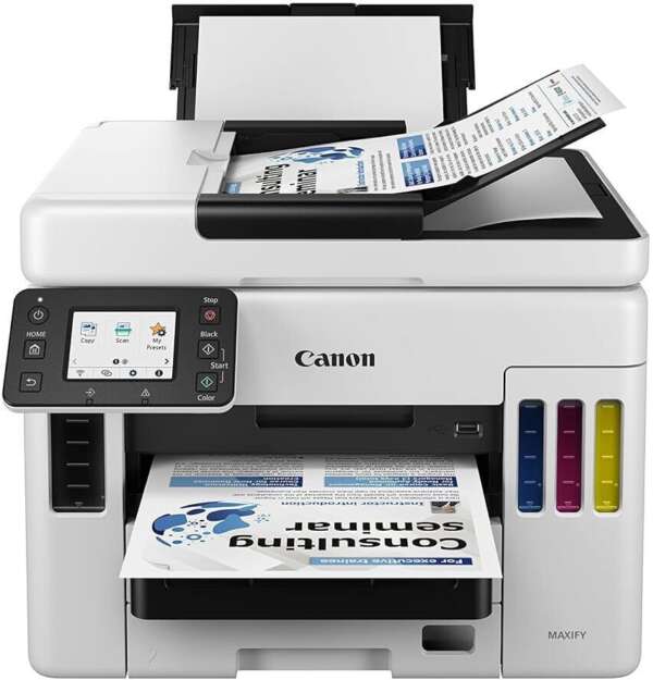 Canon MAXIFY MegaTank GX7070 Multi-function WiFi Color Ink-Efficient Printer  (Ink Bottle, 4 Ink Bottles Included) - Image 2