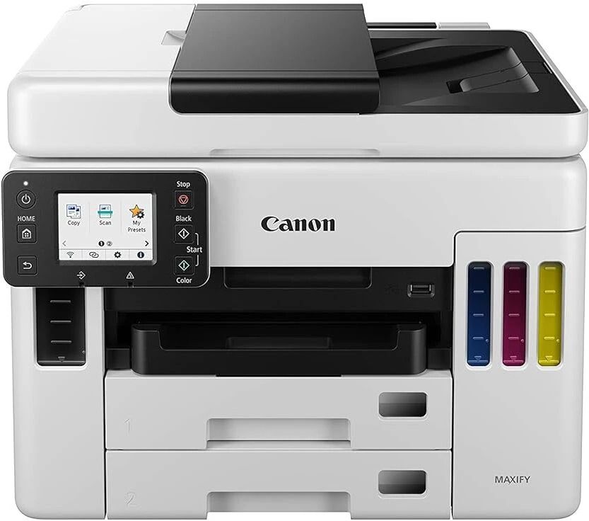 Canon GX7070 Multi-function WiFi Color Ink Tank Printer  (4 Ink Bottles Included)