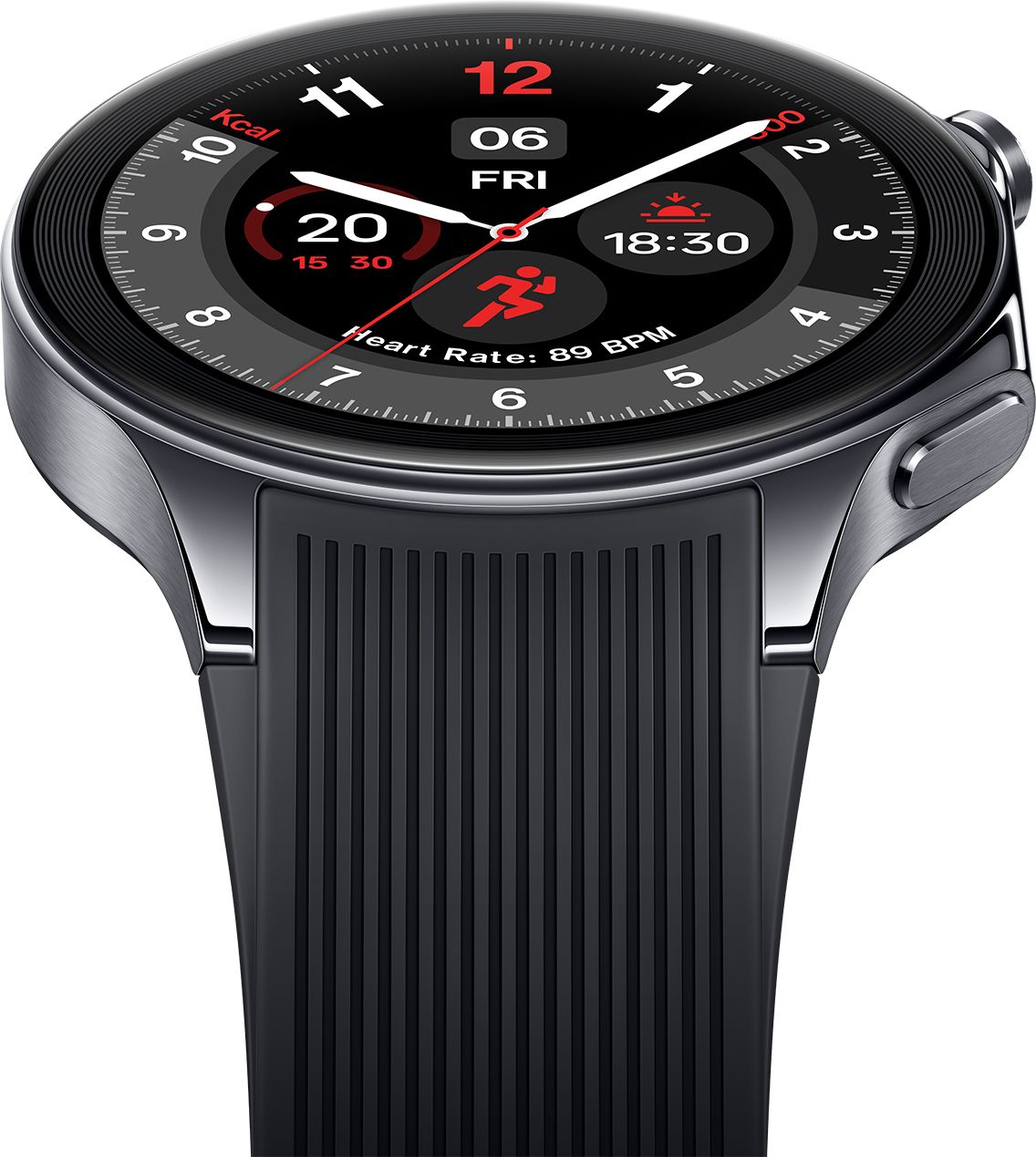 OnePlus Watch 2 with Wear OS 4, Snapdragon W5 Chipset & Up to 100 hours battery Smartwatch  (Black Steel Strap, Free Size) - Image 4
