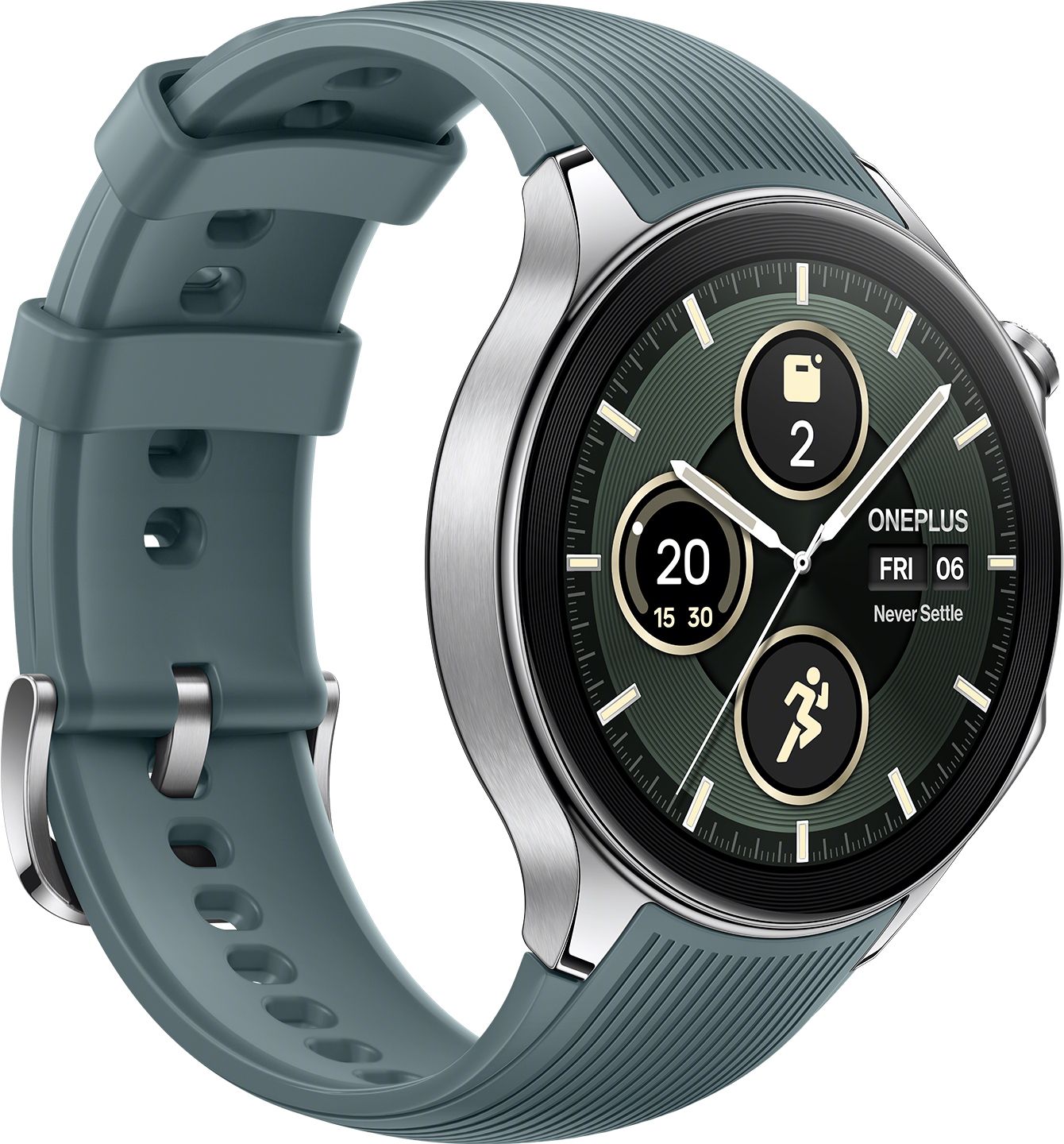 OnePlus Watch 2 with Wear OS 4, Snapdragon W5 Chipset & Up to 100 hours battery Smartwatch  (Radiant Steel Strap, Free Size) - Image 3