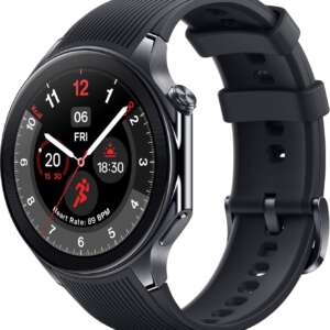 OnePlus Watch 2 with Wear OS 4, Snapdragon W5 Chipset & Up to 100 hours battery Smartwatch  (Black Steel Strap, Free Size)