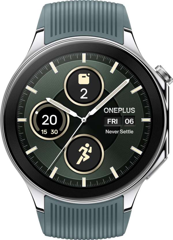 OnePlus Watch 2 with Wear OS 4, Snapdragon W5 Chipset & Up to 100 hours battery Smartwatch  (Radiant Steel Strap, Free Size) - Image 2