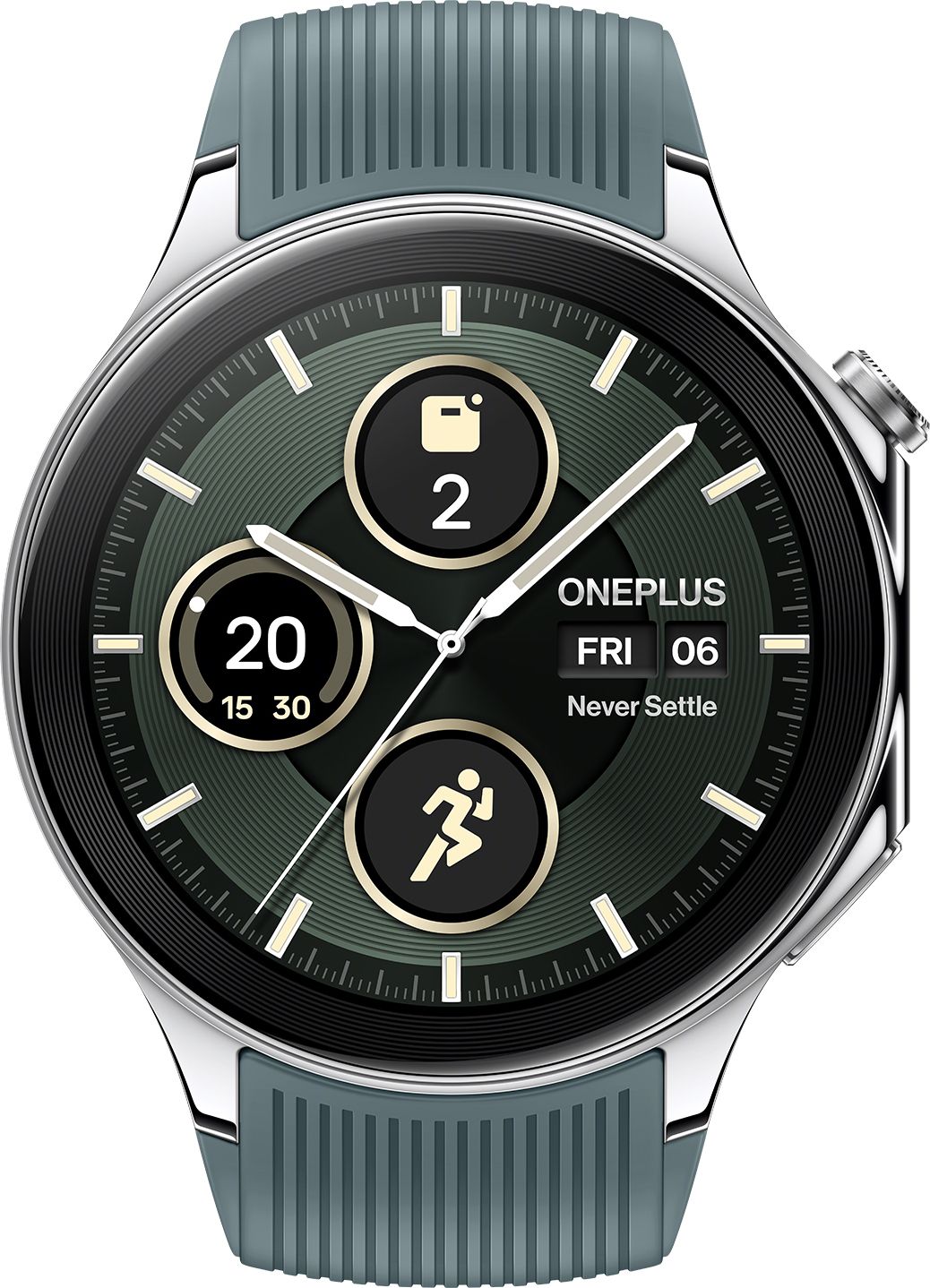 OnePlus Watch 2 with Wear OS 4, Snapdragon W5 Chipset & Up to 100 hours battery Smartwatch  (Radiant Steel Strap, Free Size) - Image 2