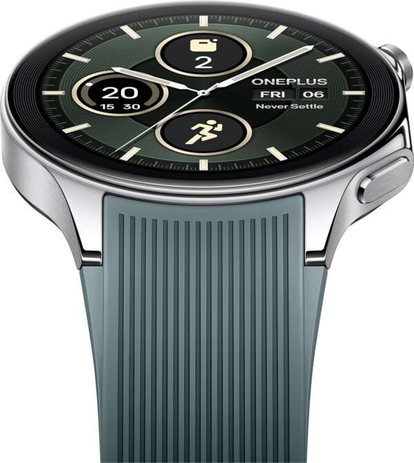 OnePlus Watch 2 with Wear OS 4, Snapdragon W5 Chipset & Up to 100 hours battery Smartwatch  (Radiant Steel Strap, Free Size) - Image 4