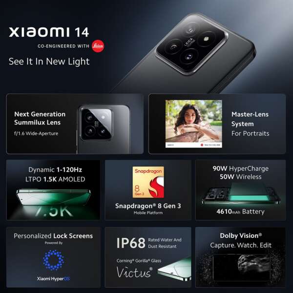 Xiaomi 14 (Black, 512 GB)  (12 GB RAM) - Image 7