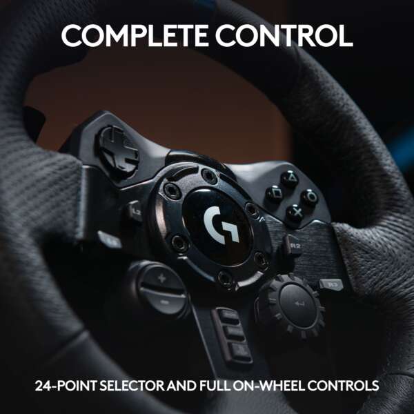 Logitech G923 Racing Wheel and Pedals,Dual Clutch, for Motion Controller  (Black, For Xbox, PS2, PS3, PS4, PS5, PC) - Image 2