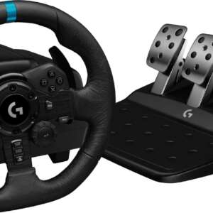 Logitech G923 Racing Wheel and Pedals,Dual Clutch, for Motion Controller  (Black, For Xbox, PS2, PS3, PS4, PS5, PC)