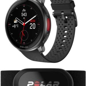 Polar Pacer Pro & H10-Modern GPS Sports Watch & Heart Rate Monitor (Grey-Black) Smartwatch  (Grey-Black Strap, Free Size)