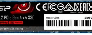 Silicon Power UD85 250 GB Desktop Black PCIe NVMe Internal Solid State Drive (SSD) (SP250GBP44UD8505)  (Interface: PCIe NVMe, Form Factor: M.2)