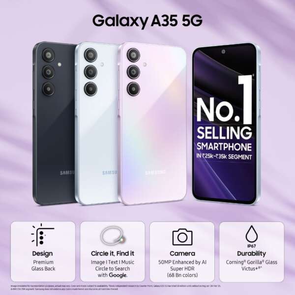 Samsung Galaxy A35 5G (Awesome Lilac, 256 GB)  (8 GB RAM) - Image 2