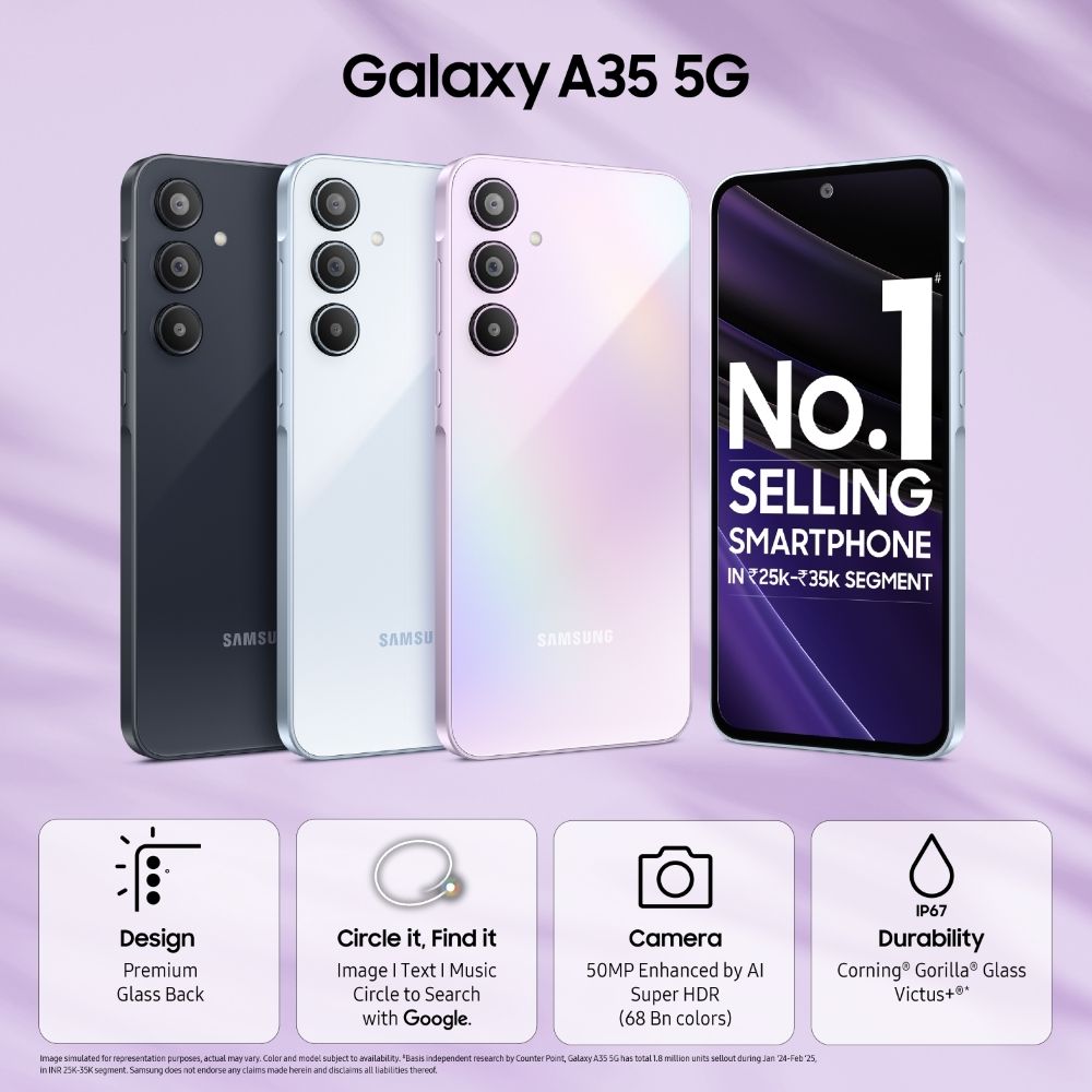 Samsung Galaxy A35 5G (Awesome Iceblue, 128 GB)  (8 GB RAM) - Image 3