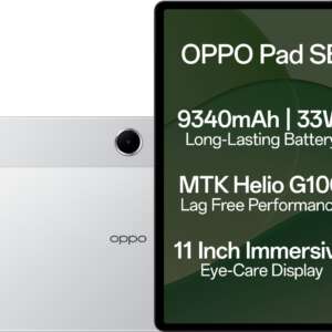 OPPO Pad SE 4 GB RAM 128 GB ROM 10.95 inch with Wi-Fi Only Gaming Tablet (Starlight Silver)