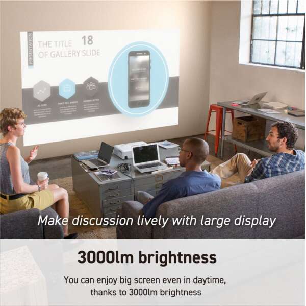 Epson CO-FH01 (3000 lm) Portable Smart Home Theatre Projector  (White) - Image 2