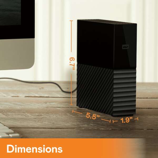 WD 8 TB External Hard Disk Drive (HDD) USB 3.0 with Automatic Backup, Compatible with Windows&Mac - Image 2