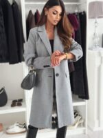 DressBerry Women Grey Casual Polyester Blazer